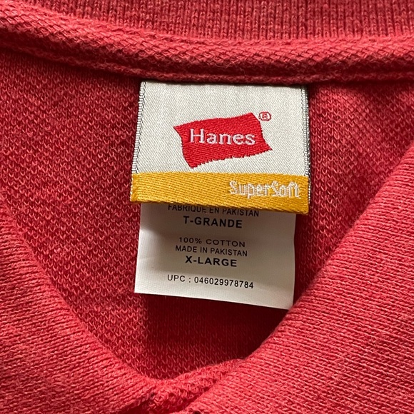Hanes Golf Tee Sport Shirt Mens Polo golf shirt Sz XL - Picture 7 of 10